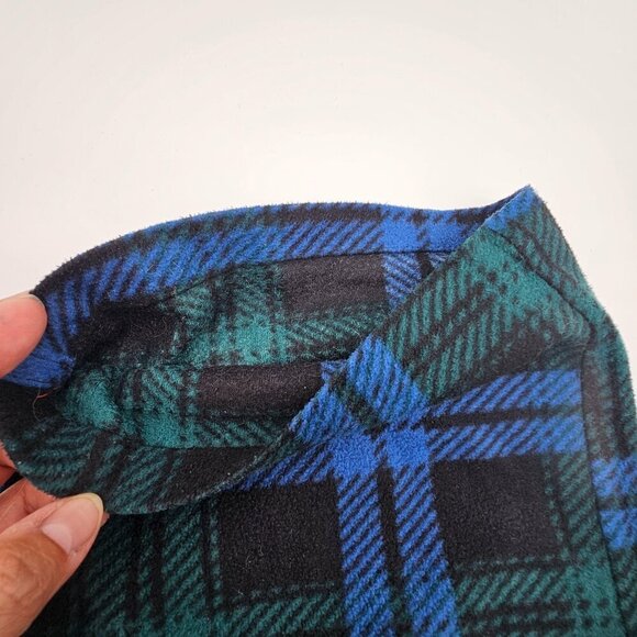 Men's Fleece Plaid Pajama Bottoms | Size M | Blue, Black, Green - Picture 16 of 16